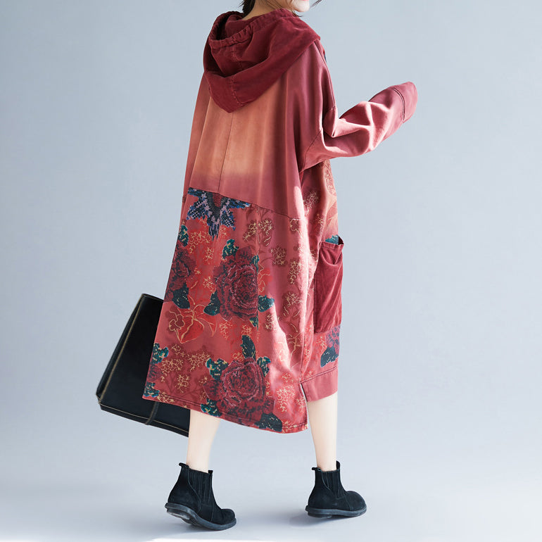Retro Loose Print Dress