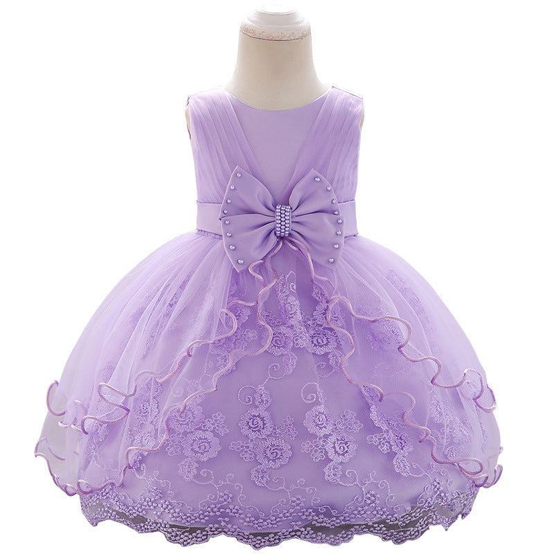 Cute Flower Girl Puffy Princess Party Dress