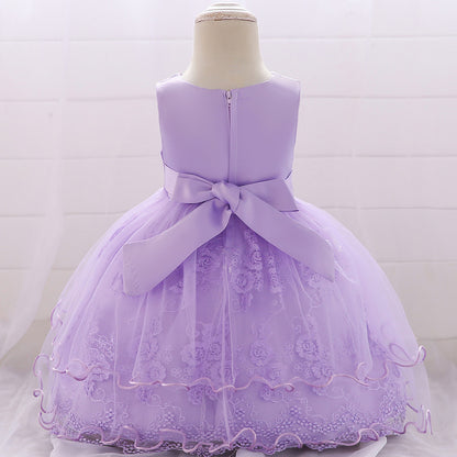 Cute Flower Girl Puffy Princess Party Dress
