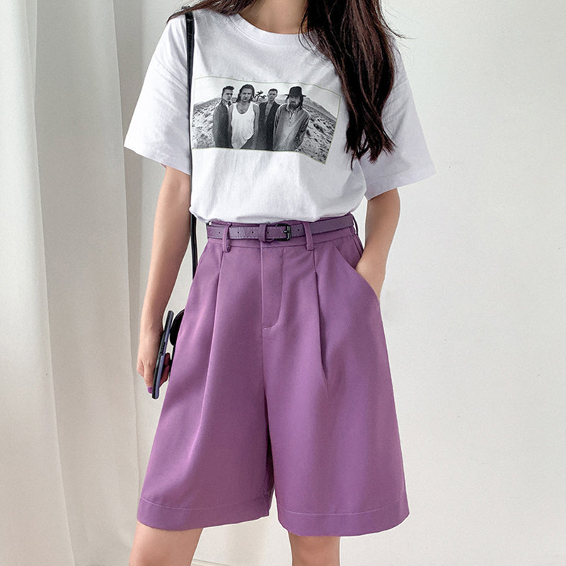 Loose Straight-leg Suit Shorts