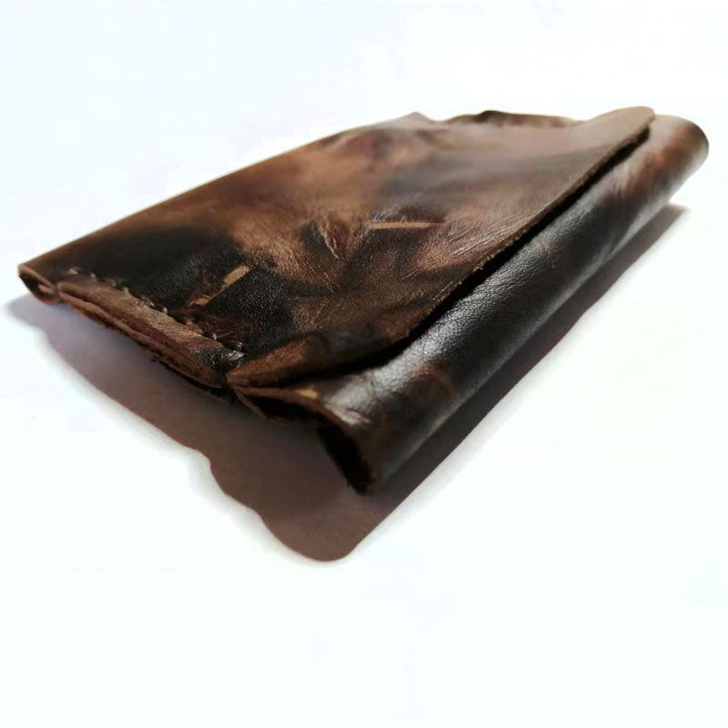 Handmade Cowhide Change Card Case Retro Wallet