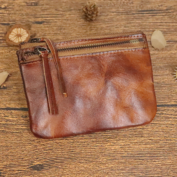 Vintage Distressed Crinkle Small Wallet