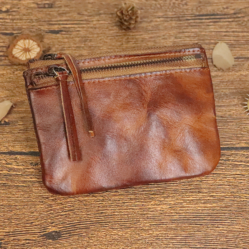 Vintage Distressed Crinkle Small Wallet