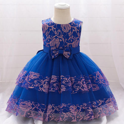 Baby Girls Summer Cute Fluffy  Lace Dress