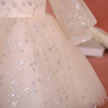 Elegant Cute Sequins Embroidery  Princess Dress