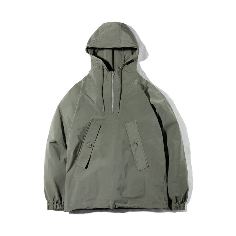 Outdoor Retro Military Style Deck Parka Hooded Jacket
