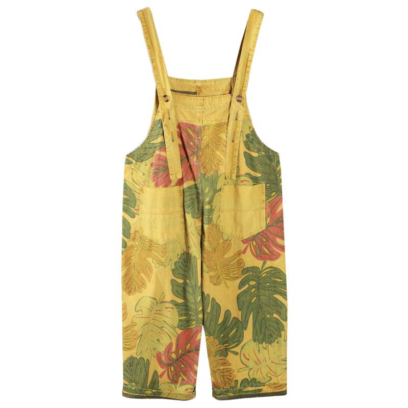 Leaf Print Overalls