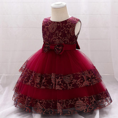 Baby Girls Summer Cute Fluffy  Lace Dress