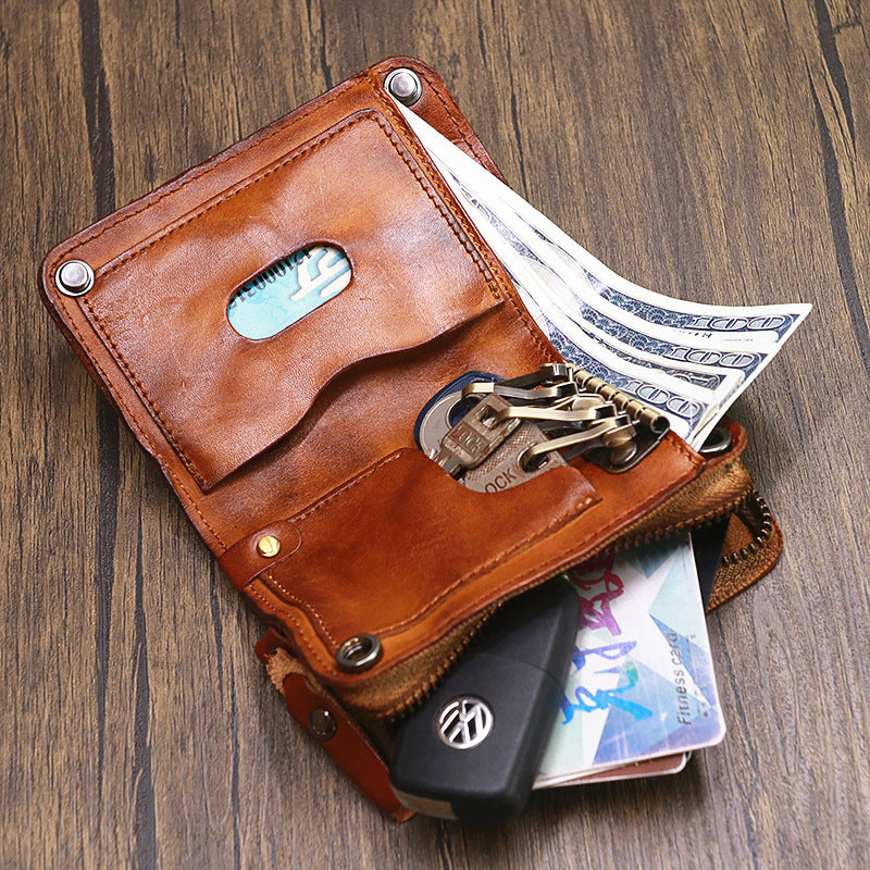 Multifunctional Wallet Card Coin Purse Leather Key Case