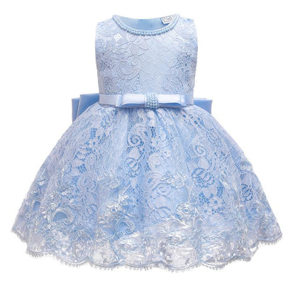Cute Baby Girls Bow Princess Dress