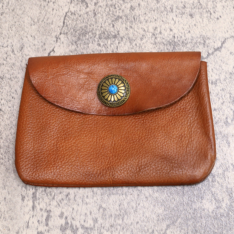 Ultra-thin Leather Card Case Coin Storage Bag Small Coin Purse