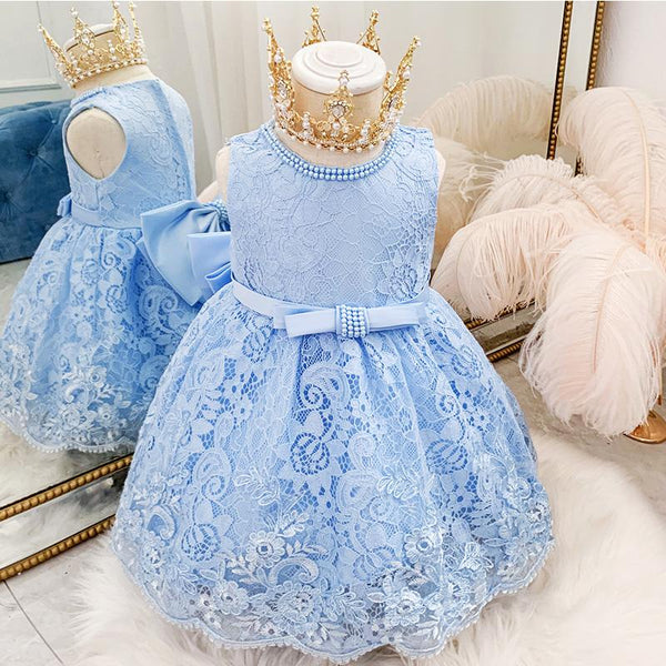 Cute Baby Girls Bow Princess Dress