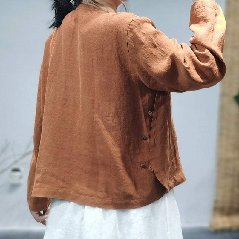 Loose Floral Long-sleeved Shirt
