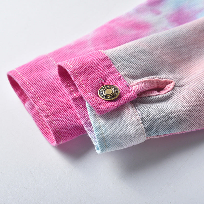 Children Tie-dye Denim Jacket