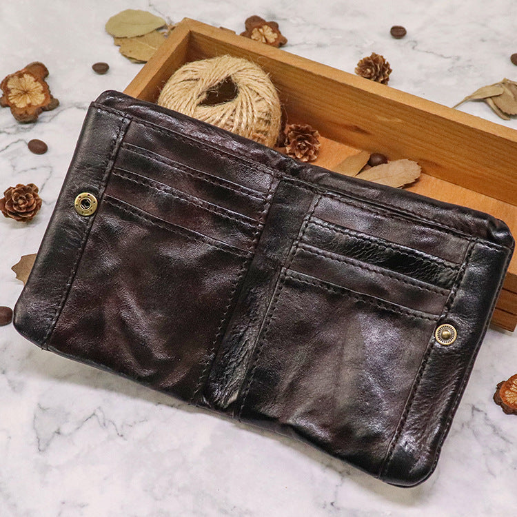 Wrinkled Retro Multi-card Soft Wallet