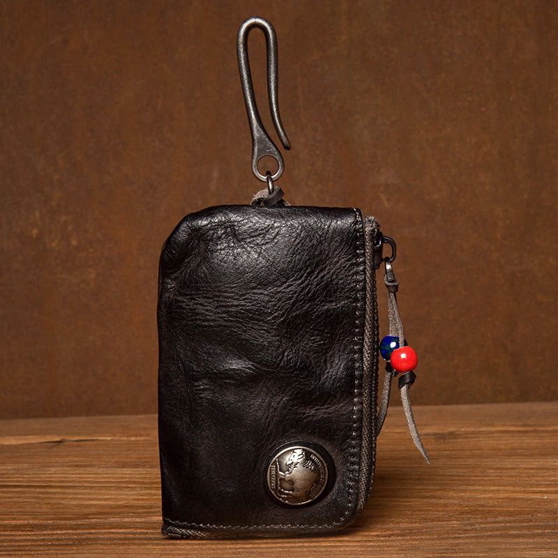 Retro Small Coin Card Holder Car Key Wallet