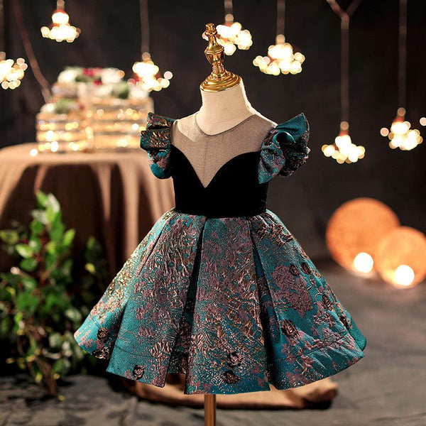 Vintage Elegant Girl Princess Party Puffy Dress