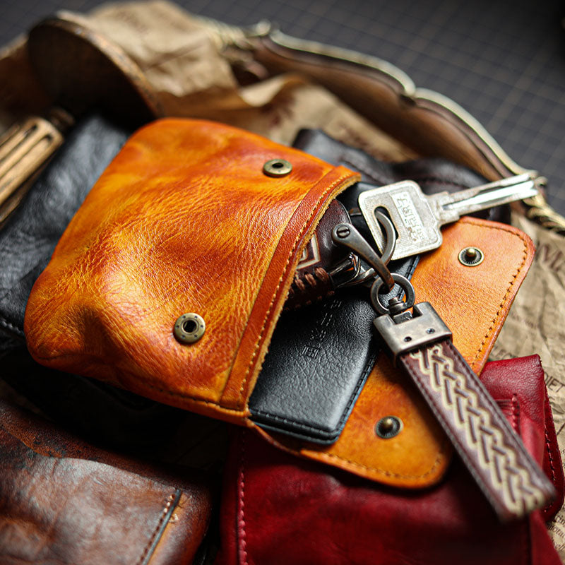 Leather Buckle Vintage Small Coin Purse