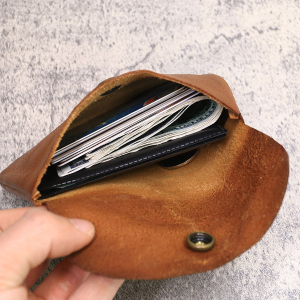 Ultra-thin Leather Card Case Coin Storage Bag Small Coin Purse