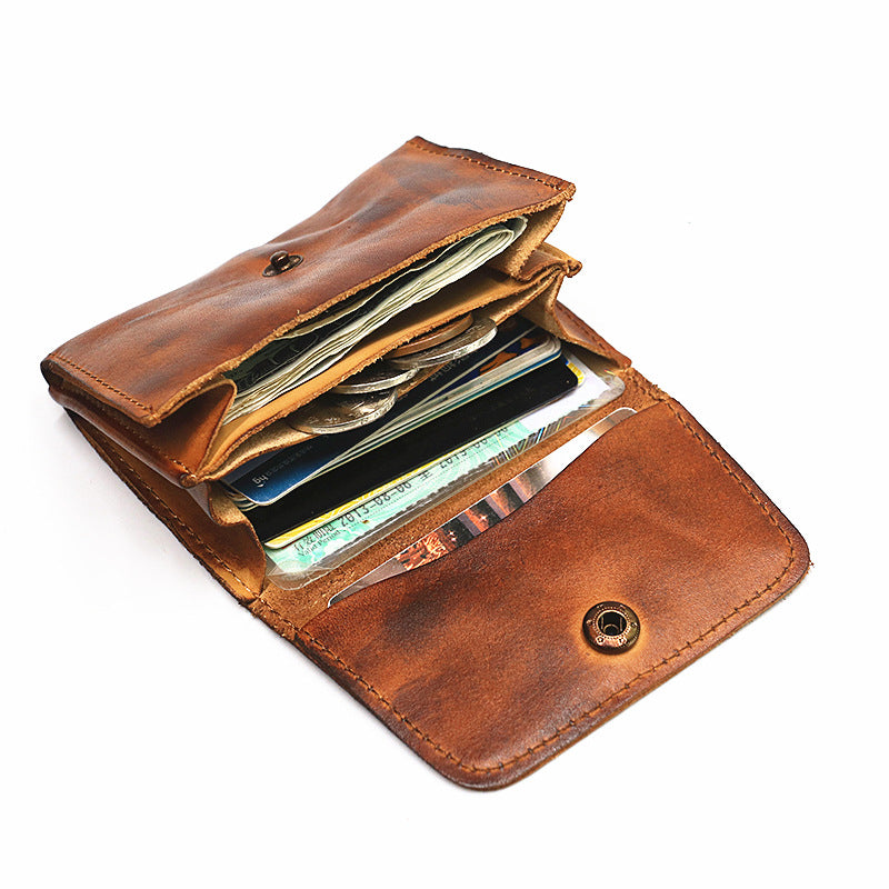 Retro Leather Buckle Small Coin Purse