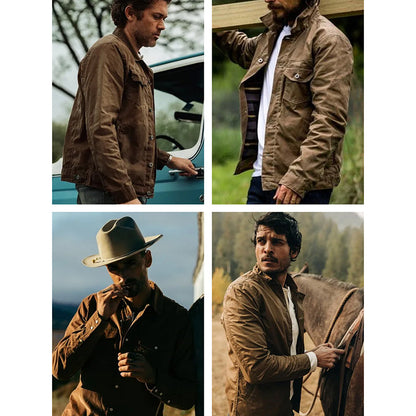 American Retro Men's Canvas Oil Wax Jacket