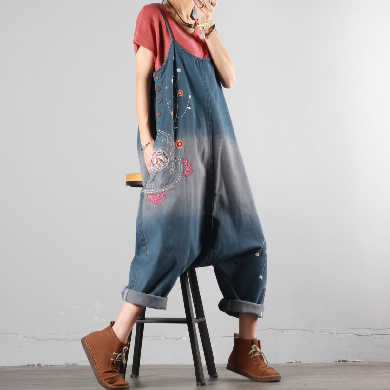 Summer Denim Loose Overalls