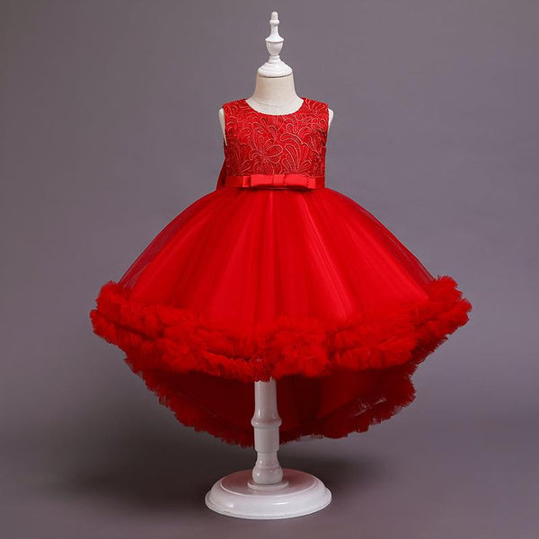 Girls Embroidered Princess Puffy Birthday Dress