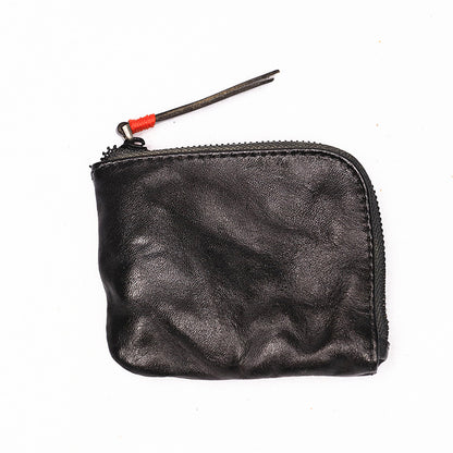 Retro Handmade Genuine Leather Coin Storage Bag