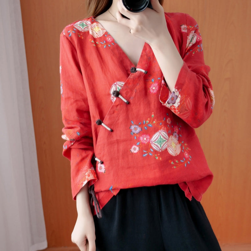 Floral Printed Soft  Blouses