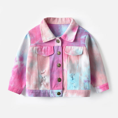Children Tie-dye Denim Jacket