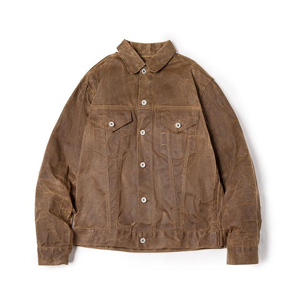 American Retro Men's Canvas Oil Wax Jacket