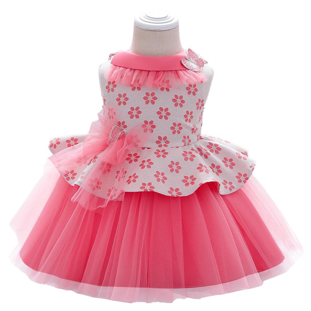 Elegant Baby Girl's Butterfly Bow Fluffy Princess Dress