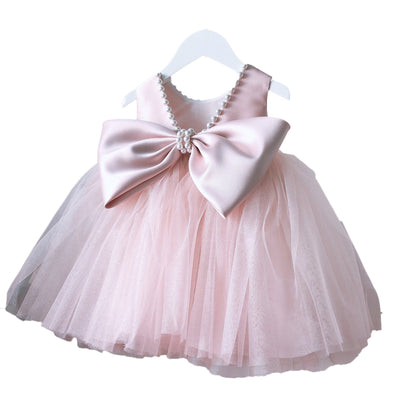 Summer Baby Girls Bow-knot Party Birthday Dress