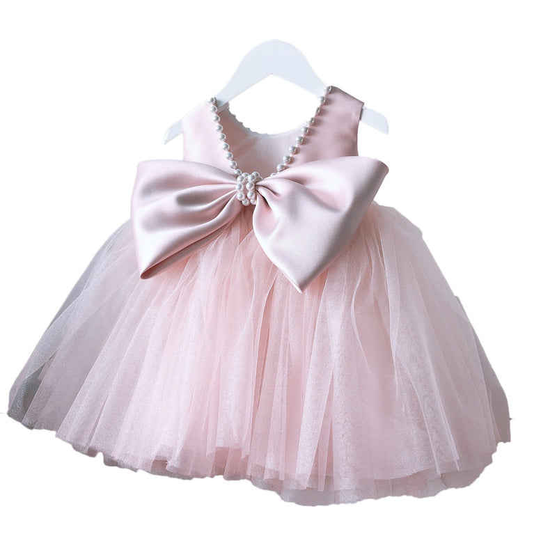 Summer Baby Girls Bow-knot Party Birthday Dress