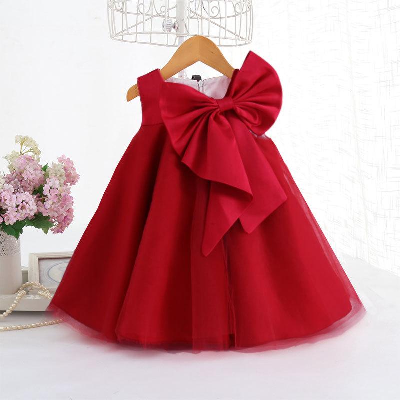 Baby Girls Cute Bow Fluffy  Dress