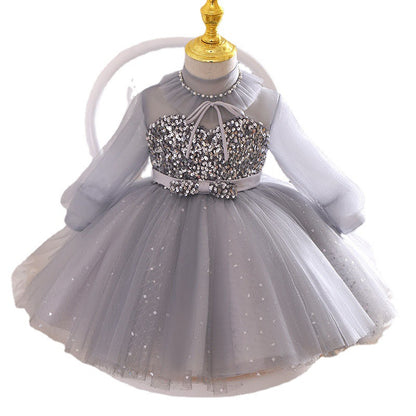 Elegant Cute Flower Girl Puffy Princess Party Dress