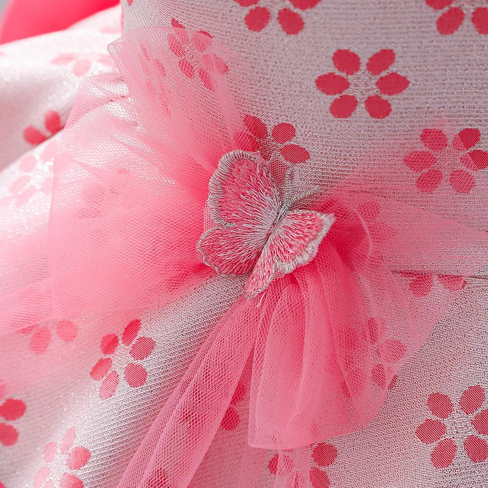 Elegant Baby Girl's Butterfly Bow Fluffy Princess Dress