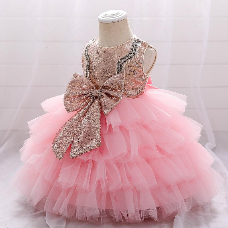 Baby Girls Cute Bow Fluffy  Dress