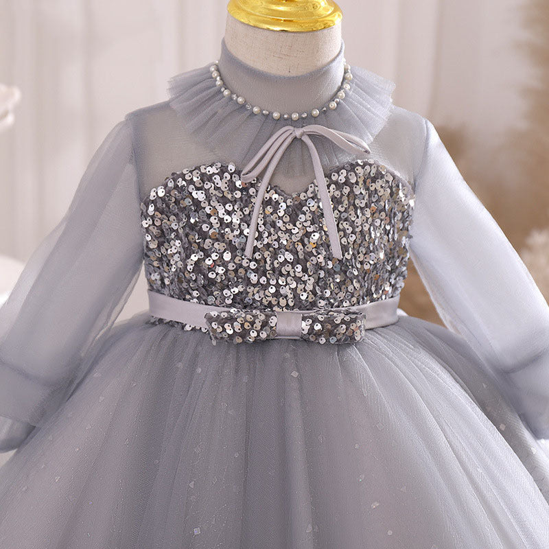 Elegant Cute Flower Girl Puffy Princess Party Dress