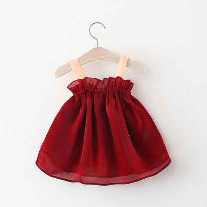 Summer Girls Bow Sling Dress