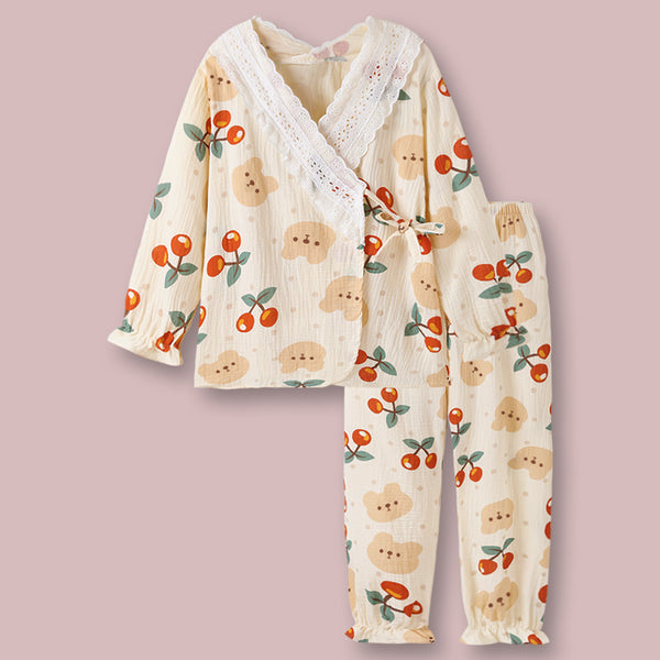 Japanese Cherry Kimono Pajamas