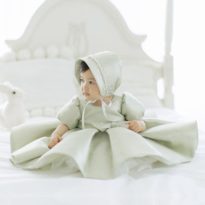 Elegant Girl Vintage Bow Princess Dress