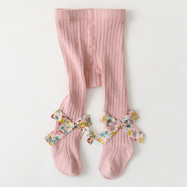 Children's Bowknot Soft Leggings Socks