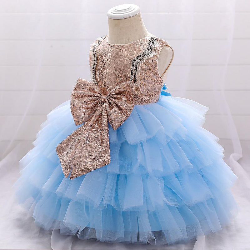 Baby Girls Cute Bow Fluffy  Dress