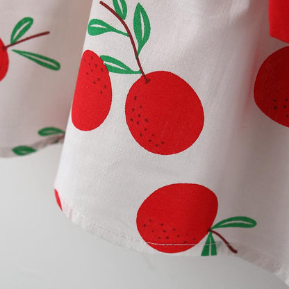 Summer Bow Pear Print Dress