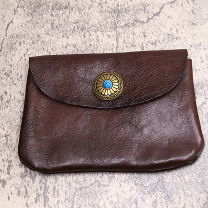 Ultra-thin Leather Card Case Coin Storage Bag Small Coin Purse