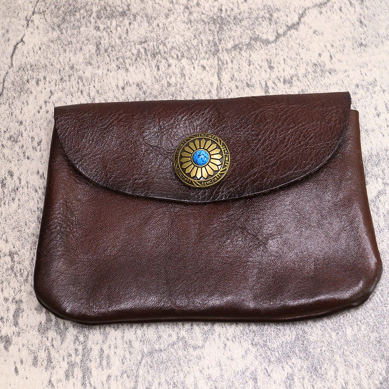Ultra-thin Leather Card Case Coin Storage Bag Small Coin Purse