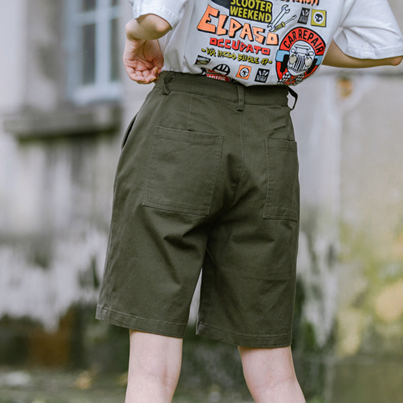 Japanese Loose Outdoor Cropped Shorts