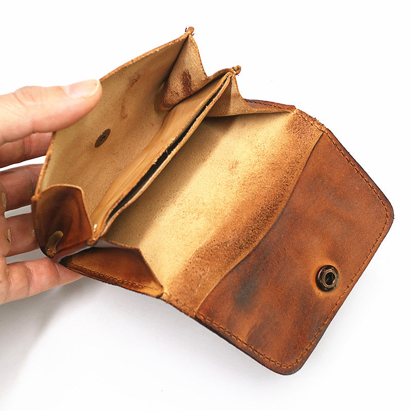 Retro Leather Buckle Small Coin Purse