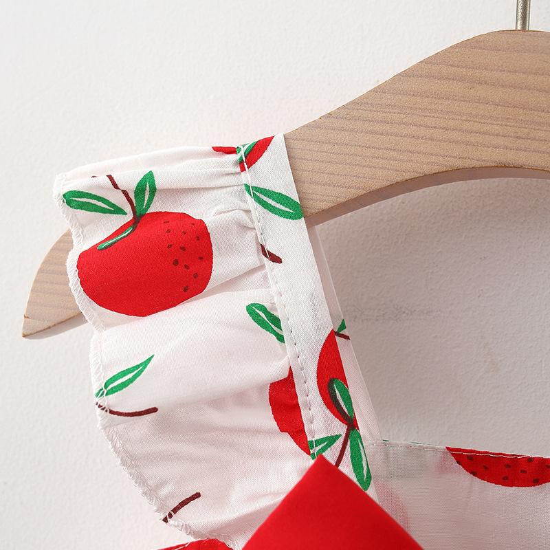 Summer Bow Pear Print Dress